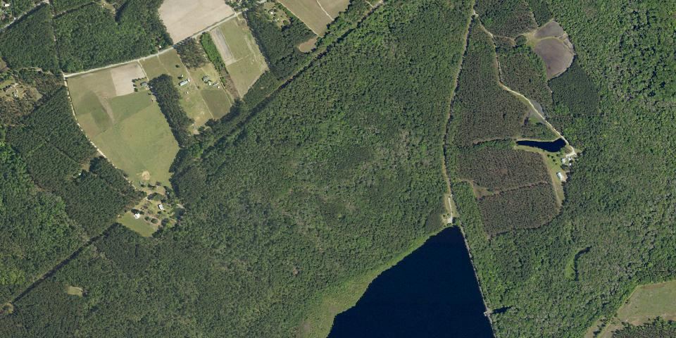 Real aerial photograph at Lake Warren State Park