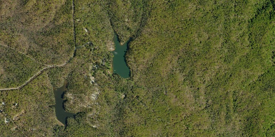 Real aerial photograph at Oconee State Park