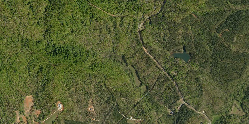 Real aerial photograph at Oconee Station State Historic Site