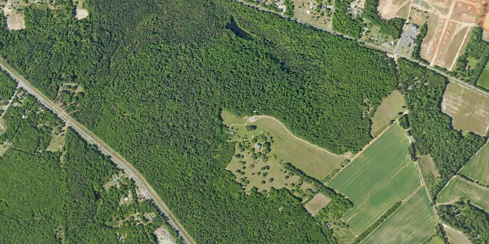 Real aerial photograph at Redcliffe Plantation State Historic Site
