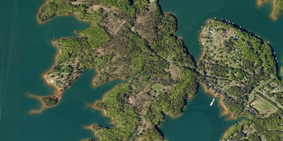 Real aerial photograph at Sadlers Creek State Park