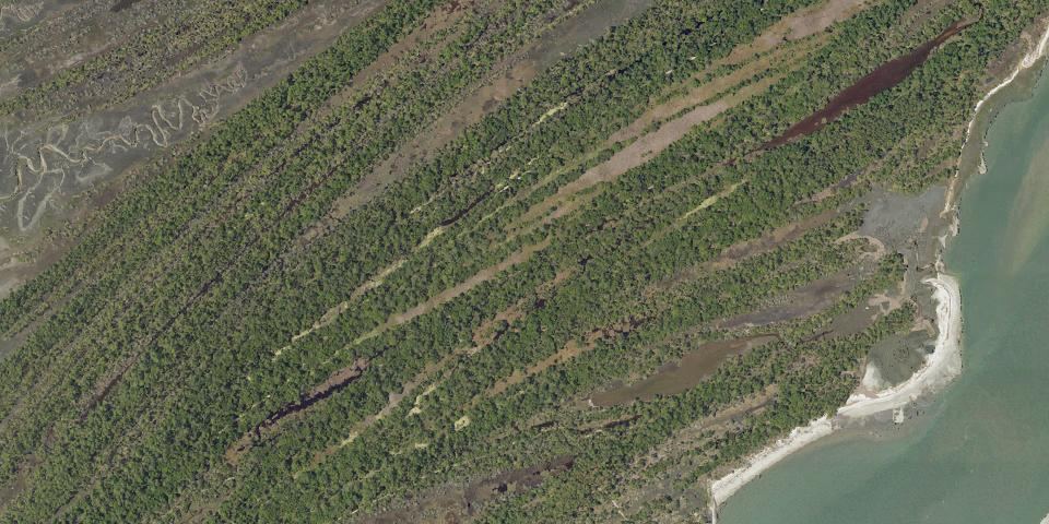 Real aerial photograph at St. Phillips Island State Park