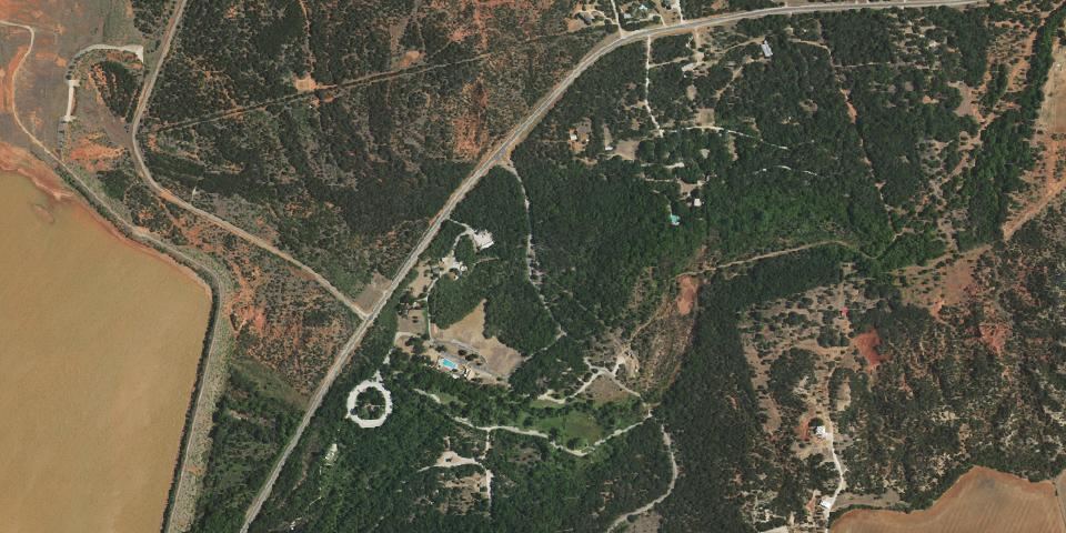 Real aerial photograph at Abilene State Park