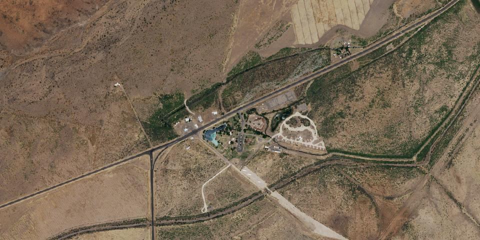 Real aerial photograph at Balmorhea State Park