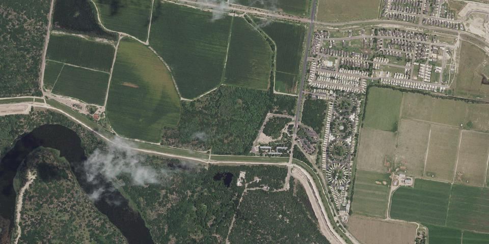 Real aerial photograph at Bentsen-Rio Grande Valley State Park