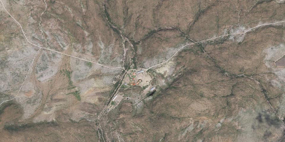 Real aerial photograph at Big Bend Ranch State Park