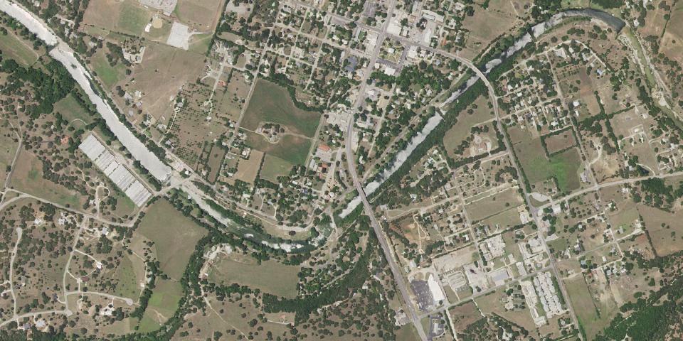 Real aerial photograph at Blanco State Park