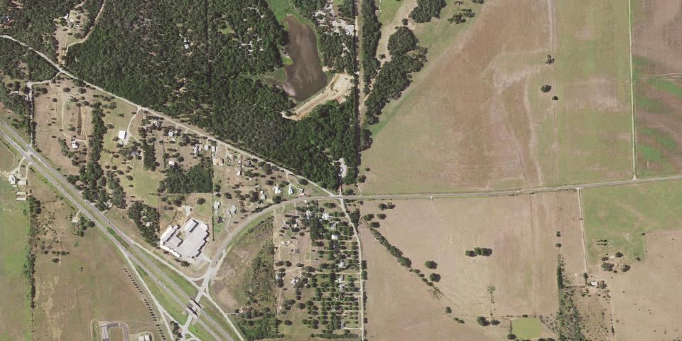 Real aerial photograph at Buescher State Park