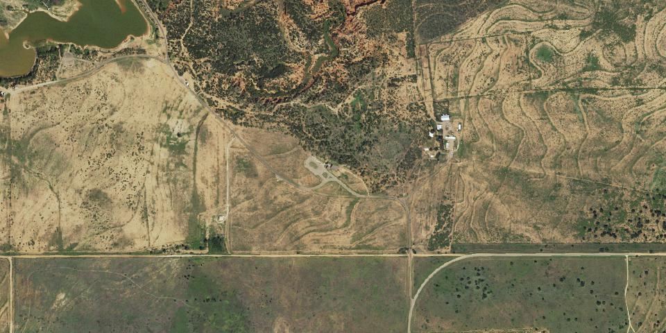 Real aerial photograph at Caprock Canyons State Park