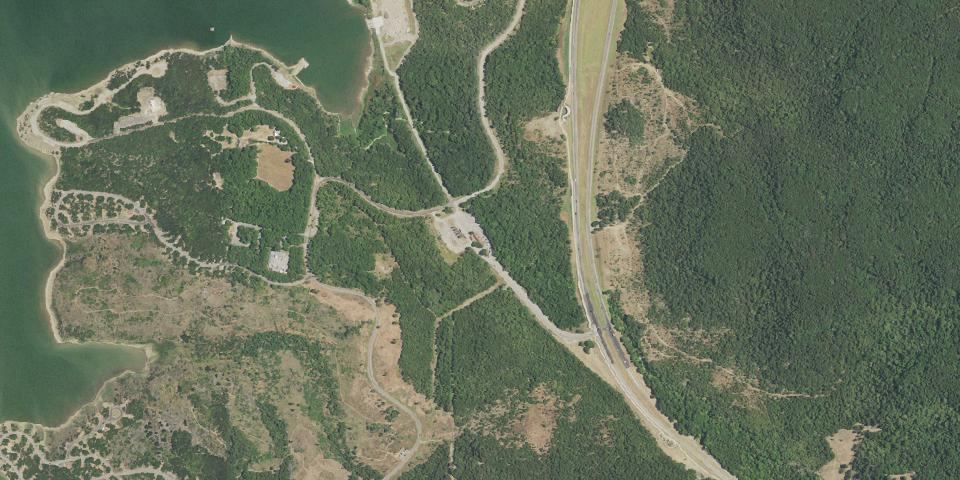 Real aerial photograph at Cedar Hill State Park