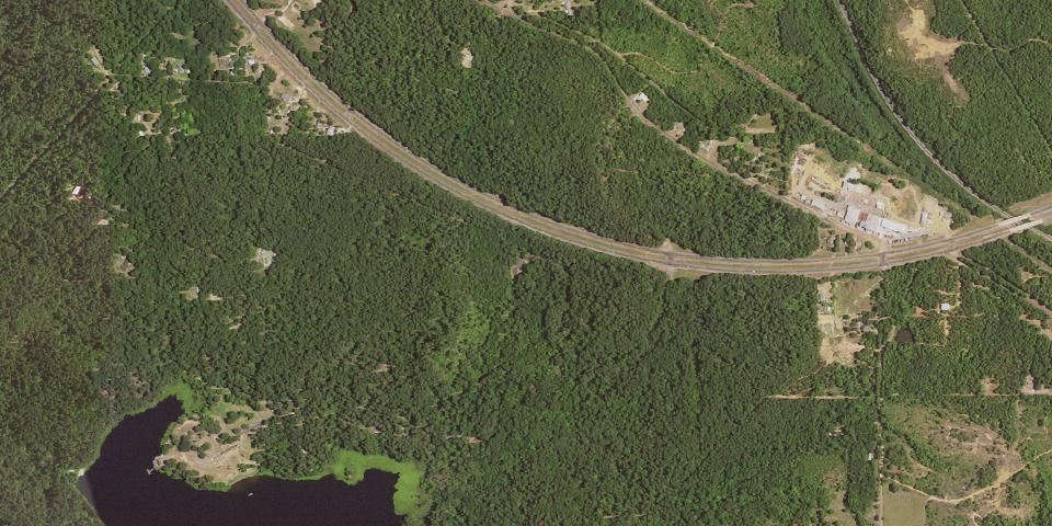 Real aerial photograph at Daingerfield State Park