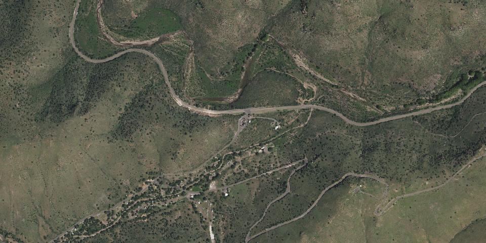 Real aerial photograph at Davis Mountains State Park
