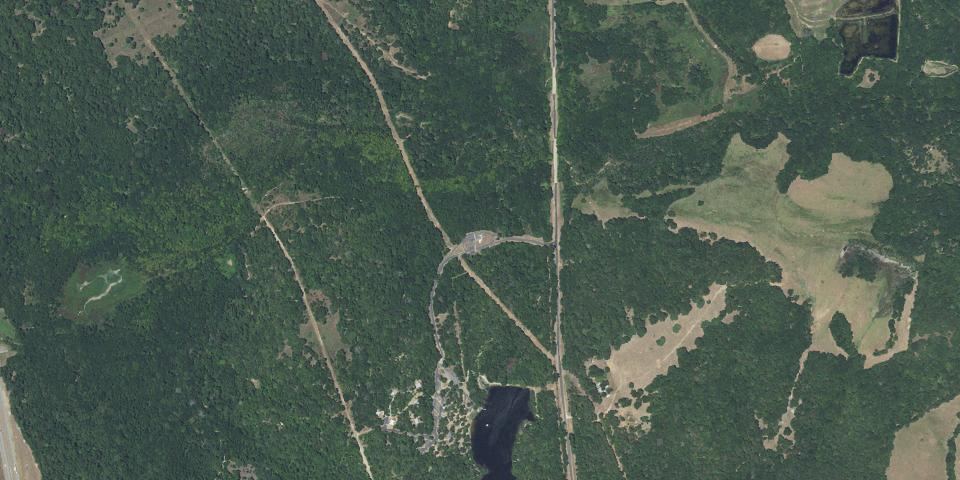 Real aerial photograph at Fort Boggy State Park