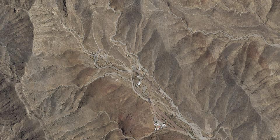 Real aerial photograph at Franklin Mountains State Park