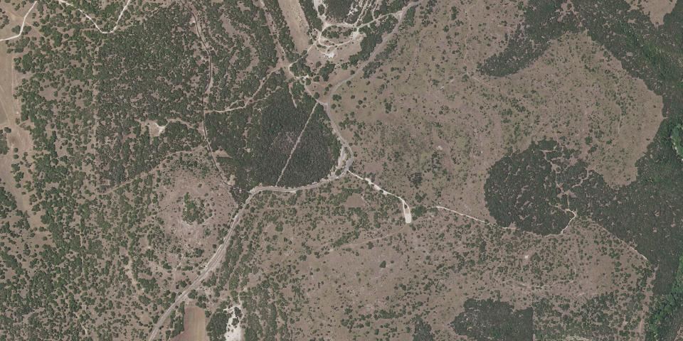 Real aerial photograph at Guadalupe River State Park