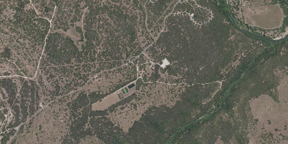 Real aerial photograph at Honey Creek State Natural Area