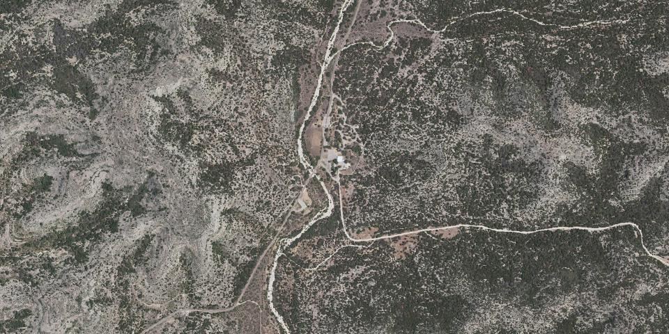 Real aerial photograph at Kickapoo Cavern State Park