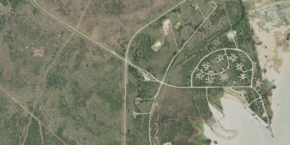 Real aerial photograph at Lake Arrowhead State Park