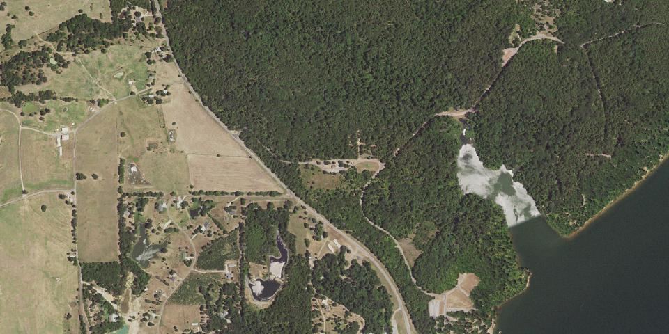 Real aerial photograph at Lake Bob Sandlin State Park