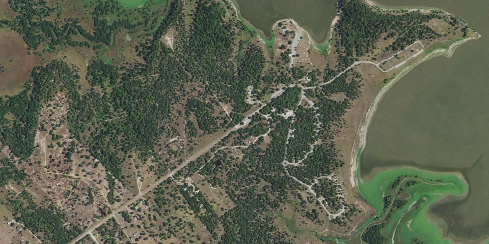Real aerial photograph at Lake Somerville State Park - Nails Creek Unit