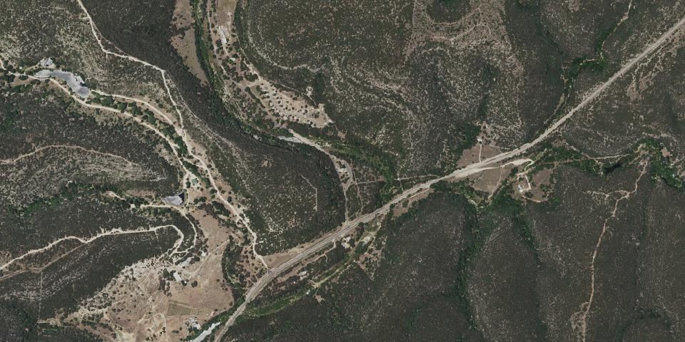 Real aerial photograph at Lost Maples State Natural Area