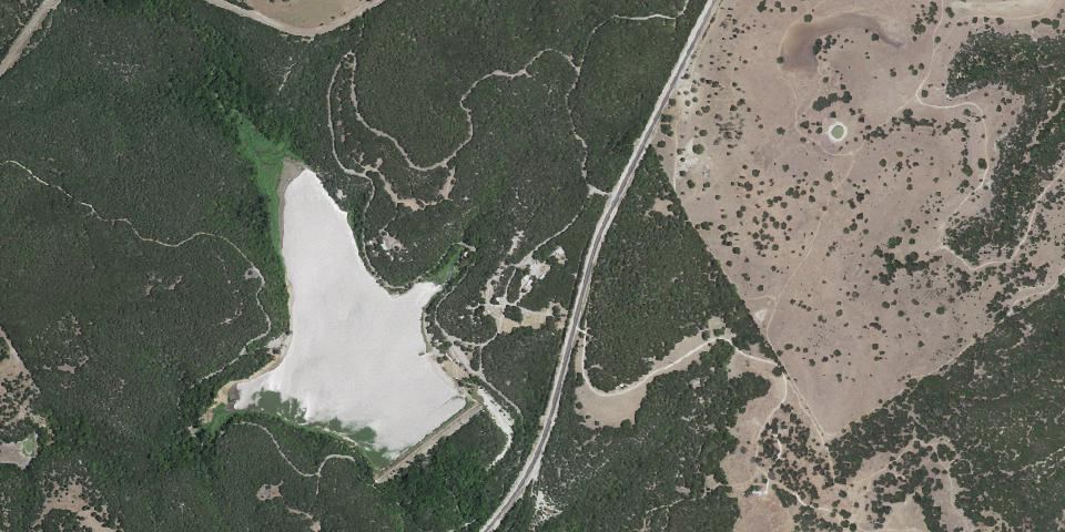 Real aerial photograph at Meridian State Park