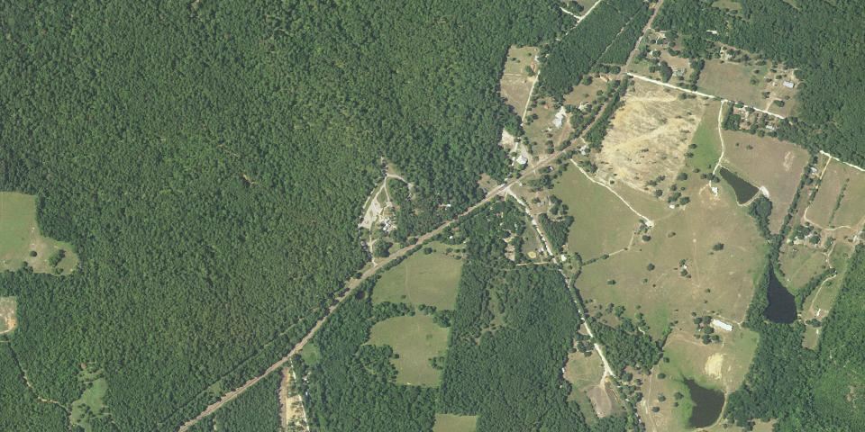 Real aerial photograph at Mission Tejas State Park