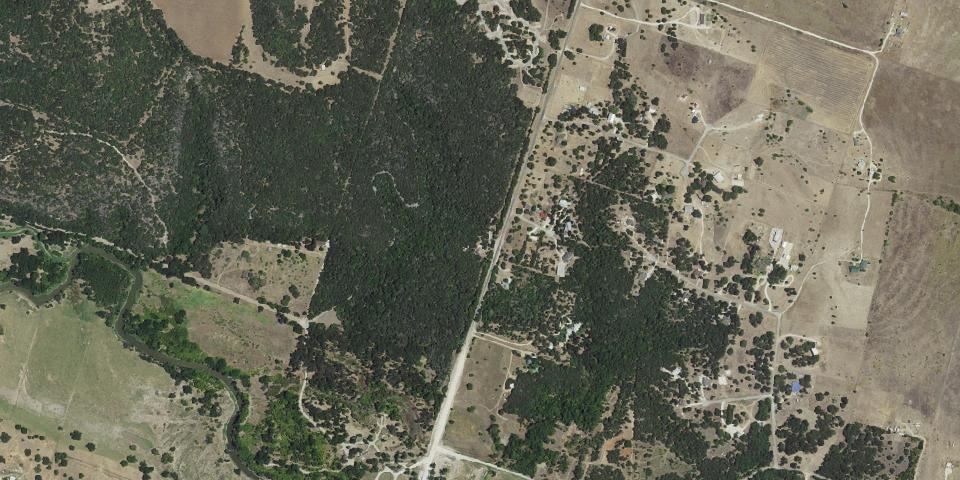 Real aerial photograph at Mother Neff State Park