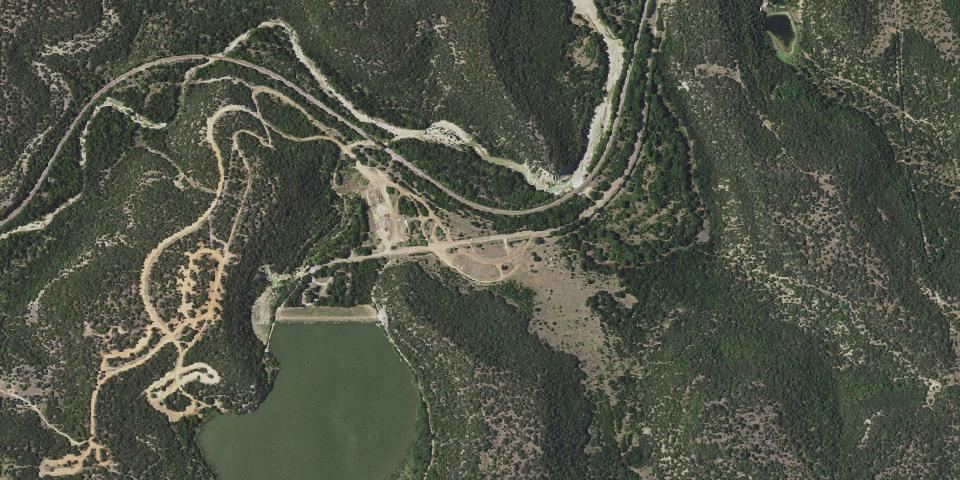 Real aerial photograph at Palo Pinto Mountains State Park