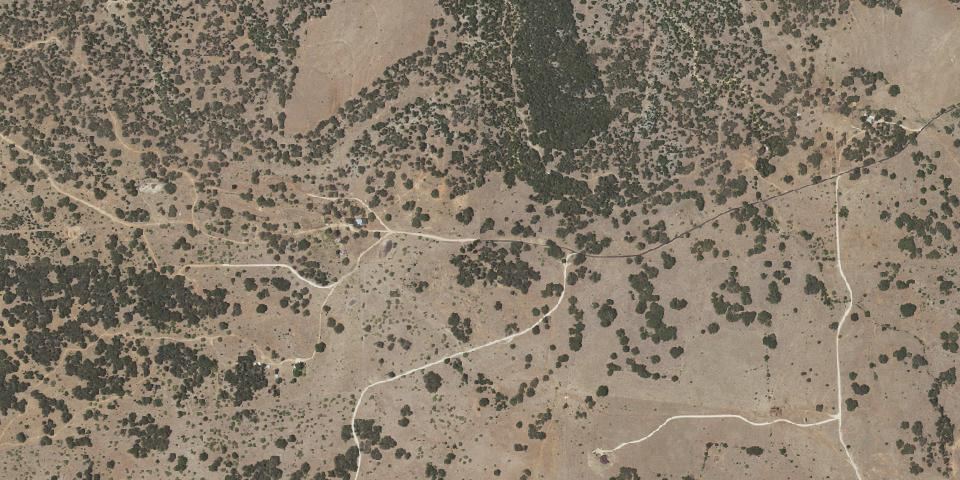Real aerial photograph at Post Oak Ridge State Park