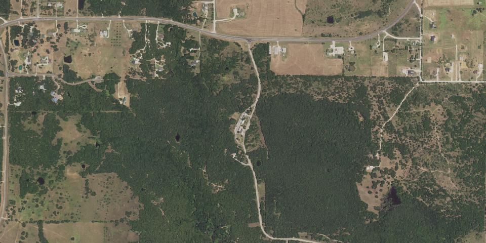 Real aerial photograph at Ray Roberts Lake State Park - Johnson Branch Unit
