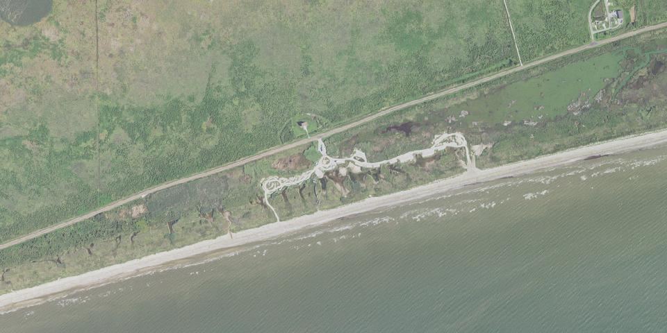 Real aerial photograph at Sea Rim State Park