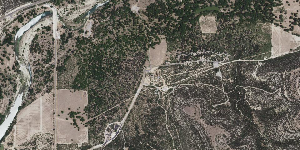Real aerial photograph at South Llano River State Park