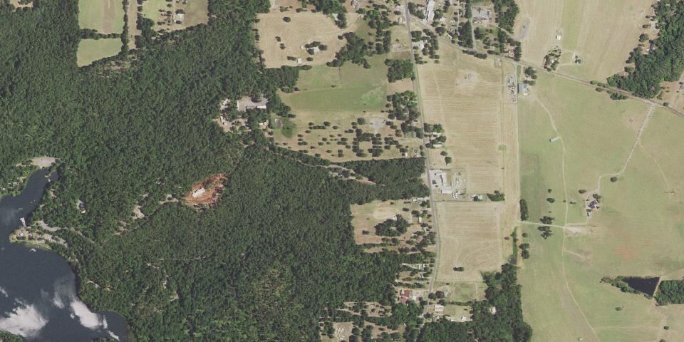 Real aerial photograph at Tyler State Park