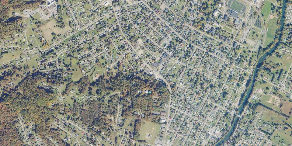 Real aerial photograph at Audra State Park