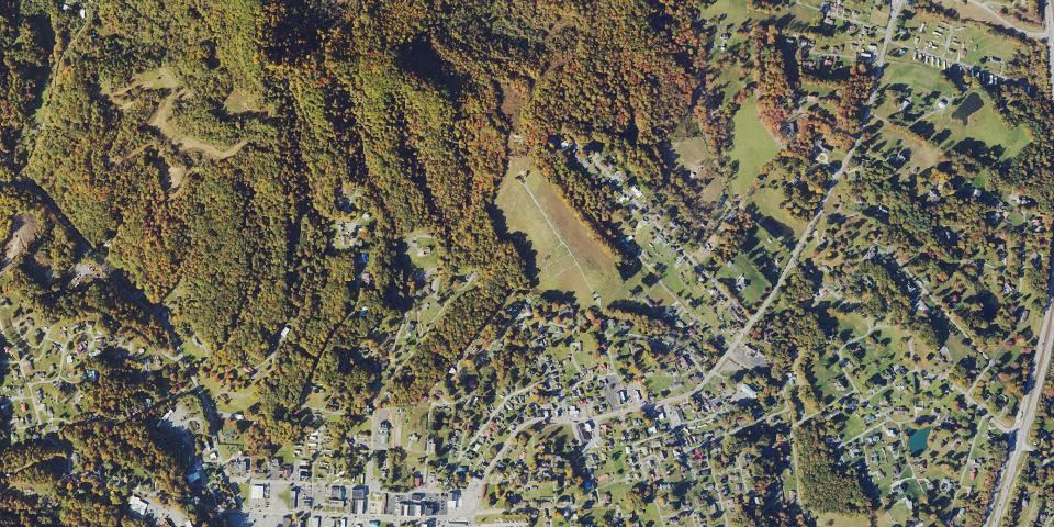 Real aerial photograph at Carnifex Ferry Battlefield State Park