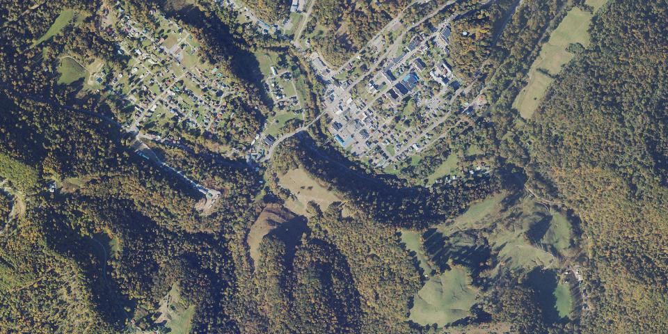 Real aerial photograph at Cedar Creek State Park