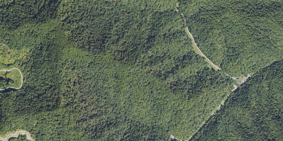 Real aerial photograph at Chief Logan State Park