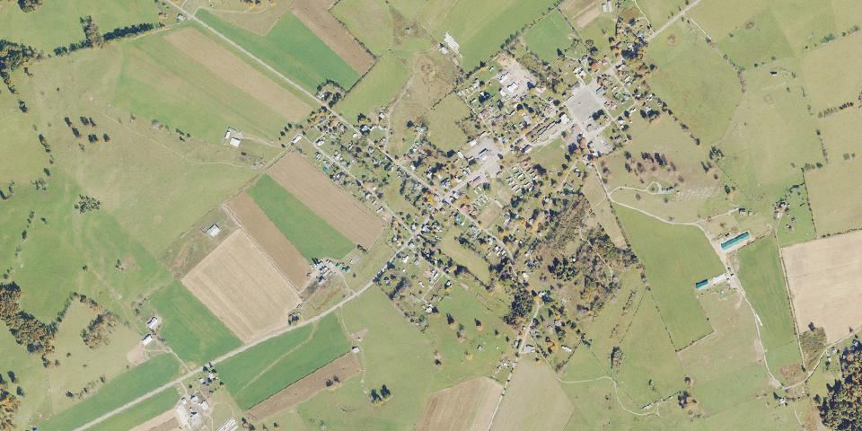 Real aerial photograph at Droop Mountain Battlefield State Park