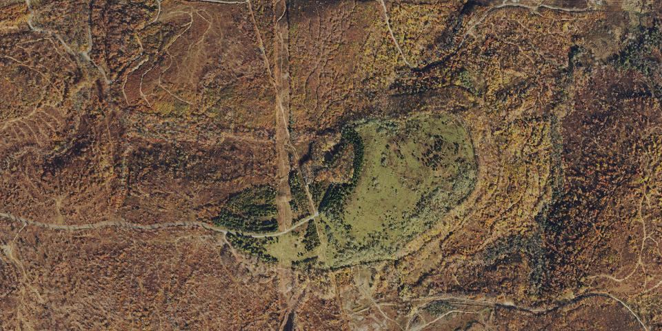 Real aerial photograph at Fairfax Stone State Park