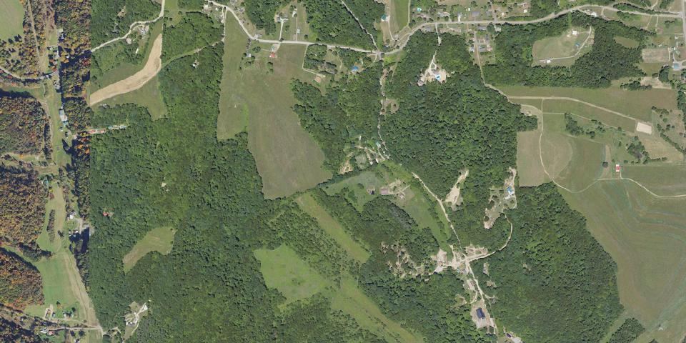 Real aerial photograph at Tomlinson Run State Park