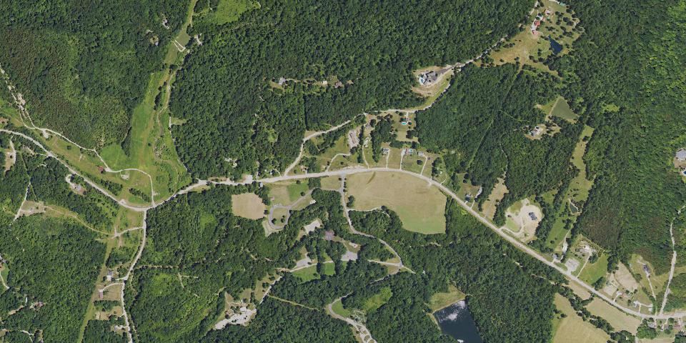 Real aerial photograph at Big Bone Lick State Historic Site