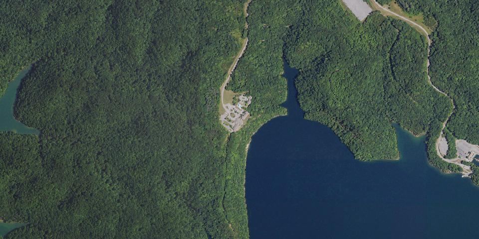 Real aerial photograph at Dale Hollow Lake State Resort Park