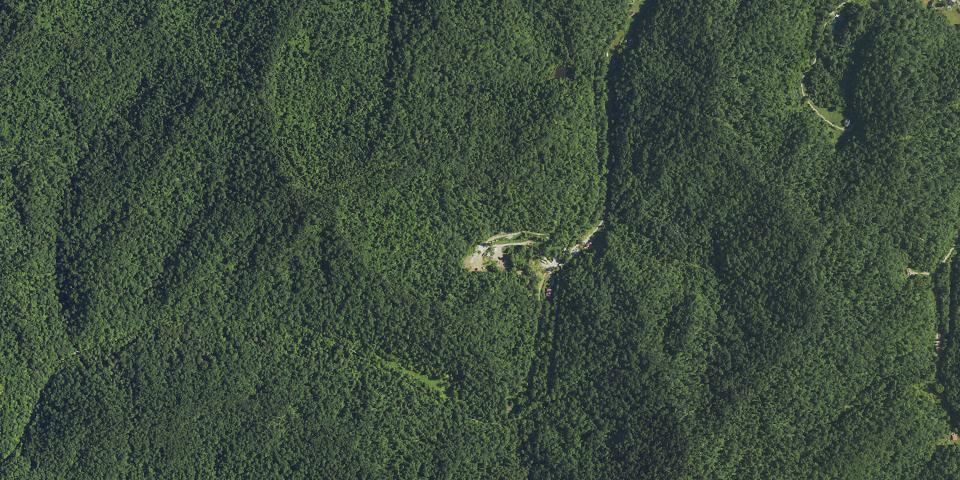 Real aerial photograph at Dawkins Line Rail Trail
