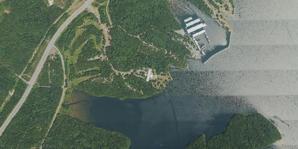 Real aerial photograph at Kenlake State Resort Park
