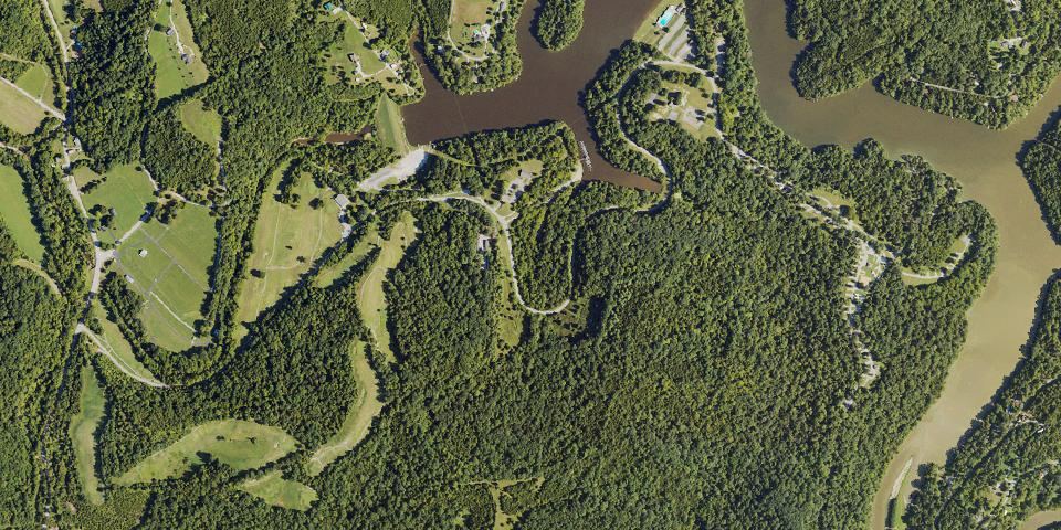 Real aerial photograph at Kincaid Lake State Park