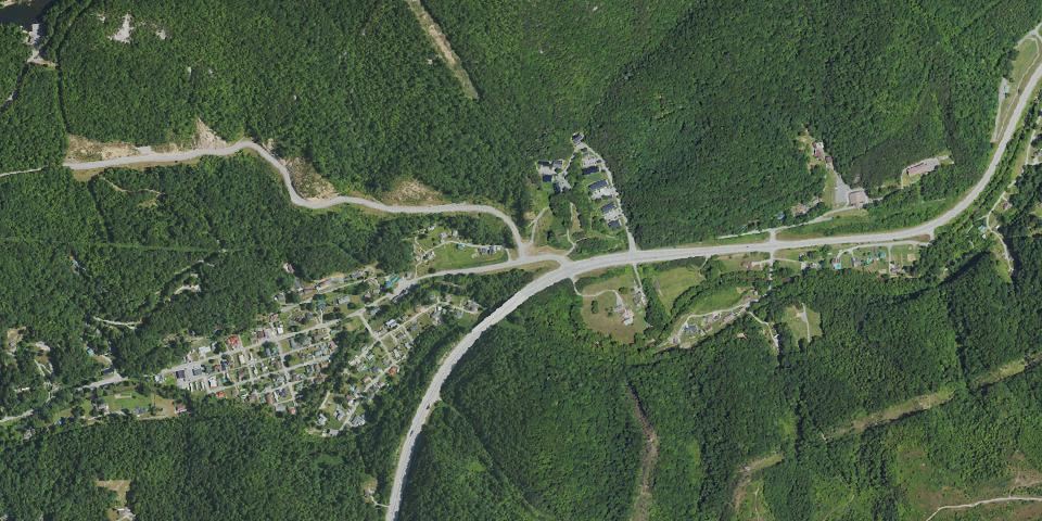 Real aerial photograph at Kingdom Come State Park