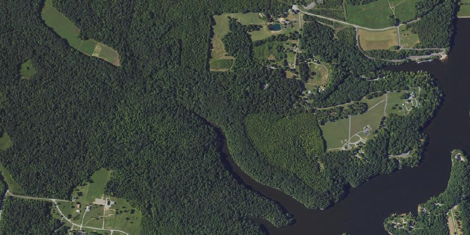 Real aerial photograph at Lake Malone State Park