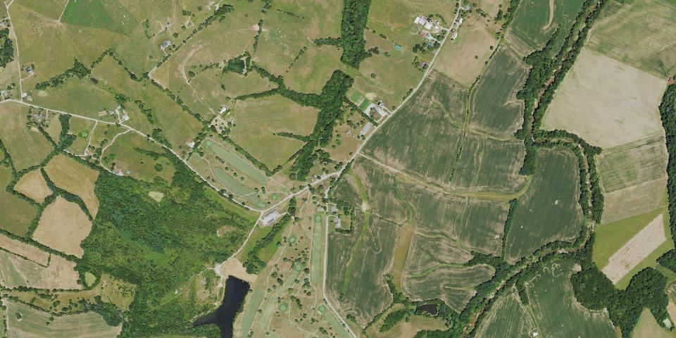 Real aerial photograph at Lincoln Homestead State Park