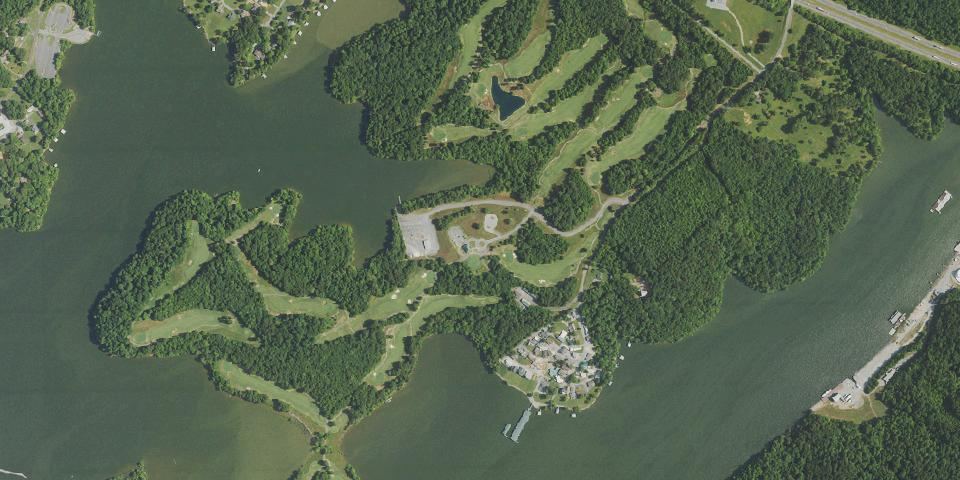 Real aerial photograph at Mineral Mound State Park